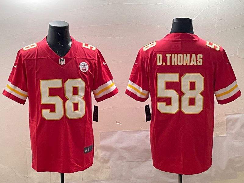Men Kansas City Chiefs #58 D.Thomas Red Second generations 2025 Nike Limited NFL Jersey style 1->kansas city chiefs->NFL Jersey